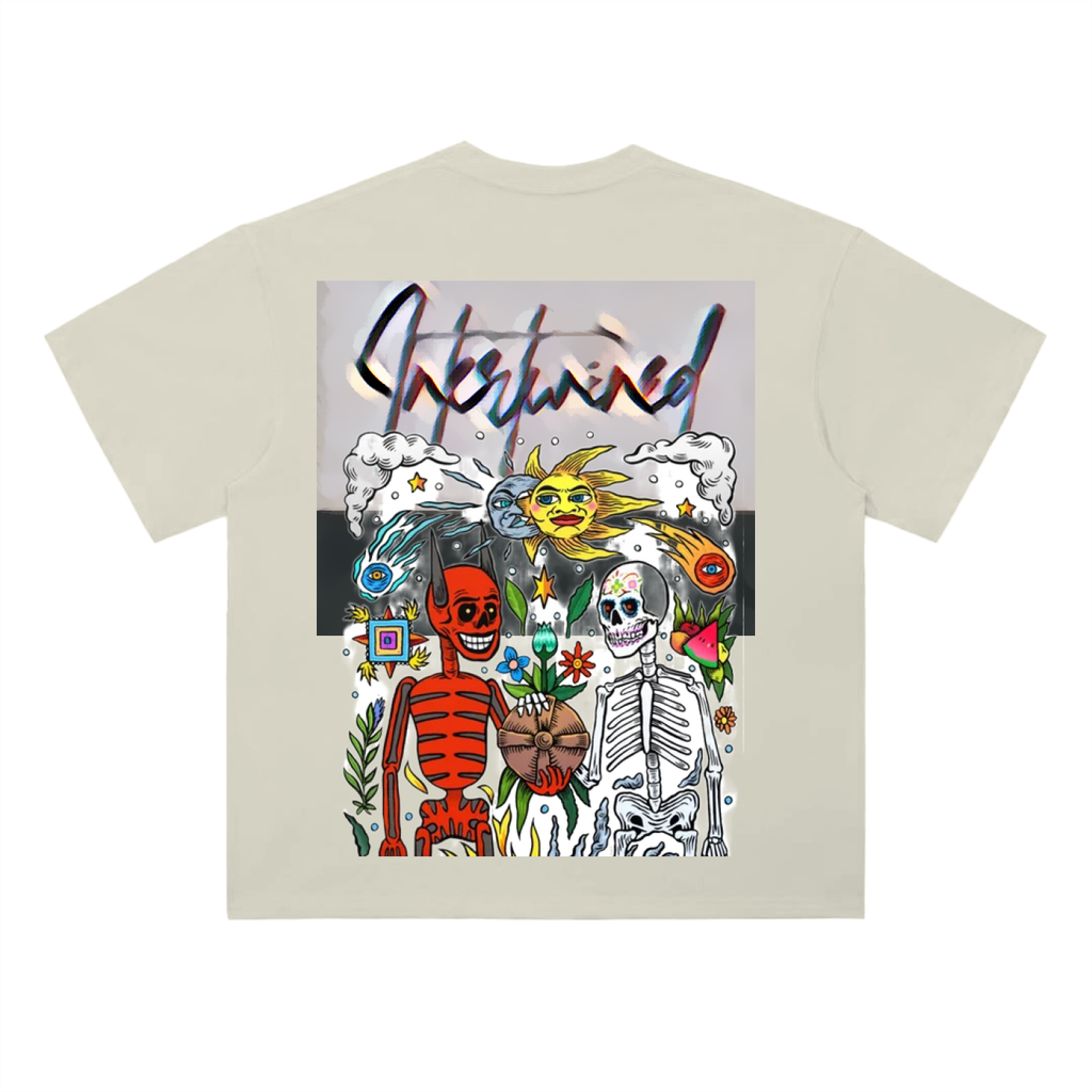 Cotton Graphic T-Shirt - Intertwined Print