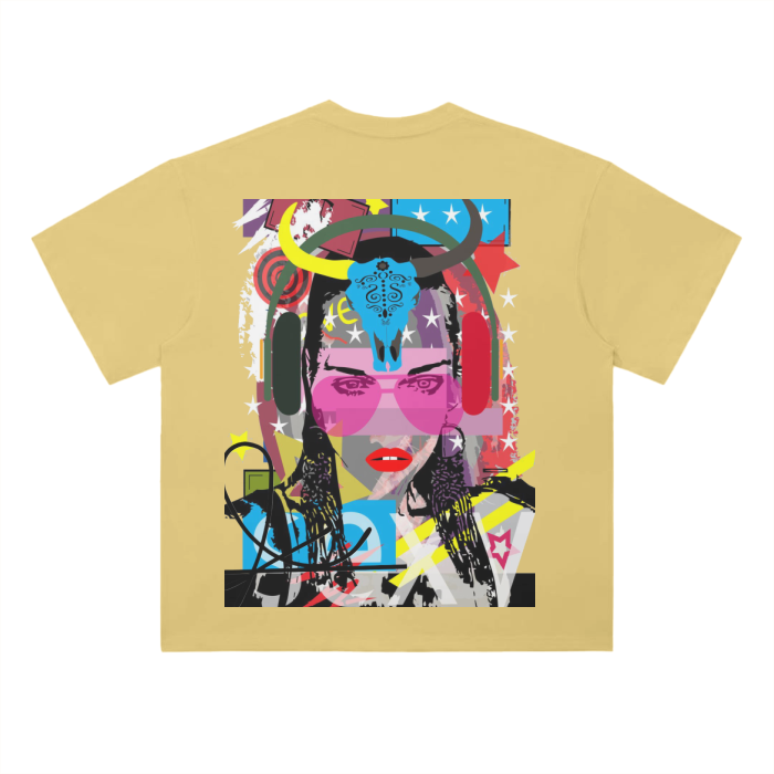 Cotton Graphic T-Shirt - Rainbow Print