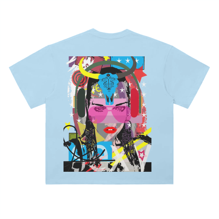 Cotton Graphic T-Shirt - Rainbow Print