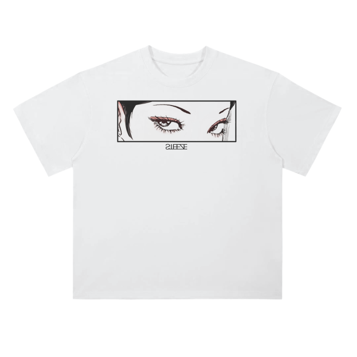 Graphic Cotton T-Shirt - Eye Box Print