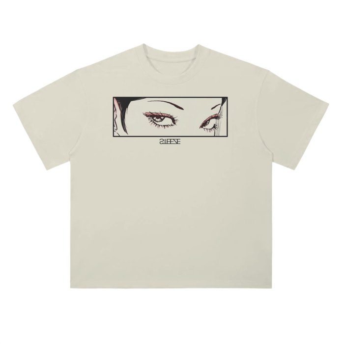 Graphic Cotton T-Shirt - Eye Box Print
